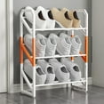 thumbnail image 2 of Qholemyo Shoe Rack Shoe Rack Storage Organizer With 4 Tiers Metal Shelves For Bedroom Closet Entry Dorm Room Small Shoe Rack Shoe Rack Organizer Closet Shoe Rack, 2 of 7