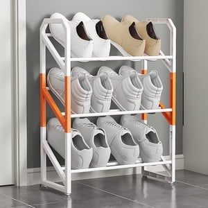 Closet Shoe Storage Shoe Rack Shoe Rack Storage Organizer with 3 Tiers Metal Shelves for Bedroom Closet Entry Dorm Room Storage Shoes