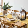 thumbnail image 6 of Pure Yellow Round 13 Inch Placemats Set of 8, Simple Solid Color HeatResistant Non Slip Place Mats for Dining Table, Wipeable Braided Kitchen Table Mats for Housewarming, 6 of 9