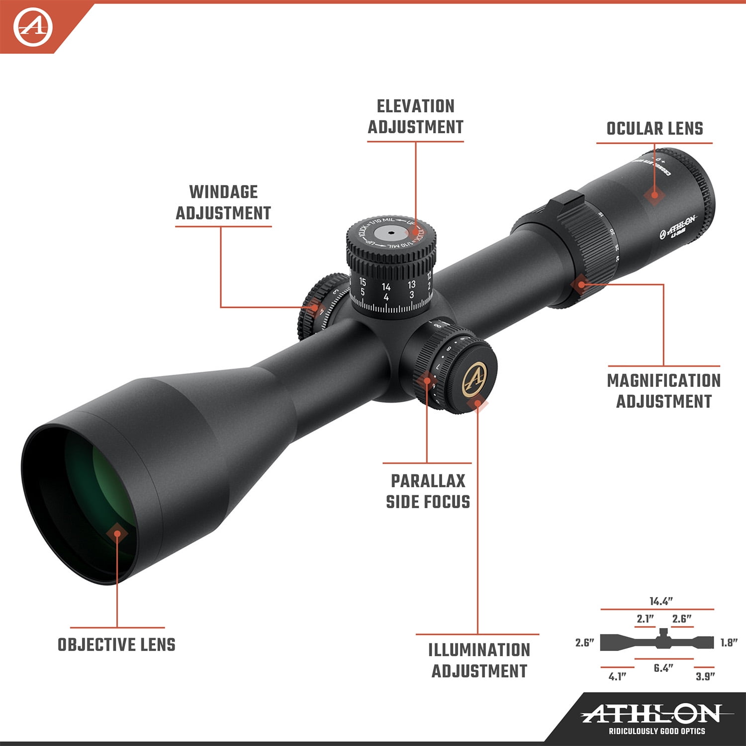 Athlon Optics Cronus BTR Gen 2 Rifle Scope 4.5-29x 56mm Illuminated APRS1 MIL Reticle Matte Black