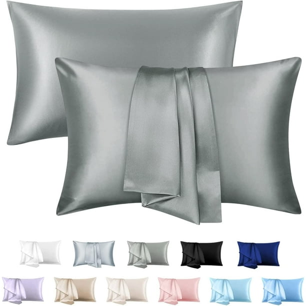 BLEUM CADE Silk Pillow Cases Set of 2,Queen Silk Pillowcase for Hair