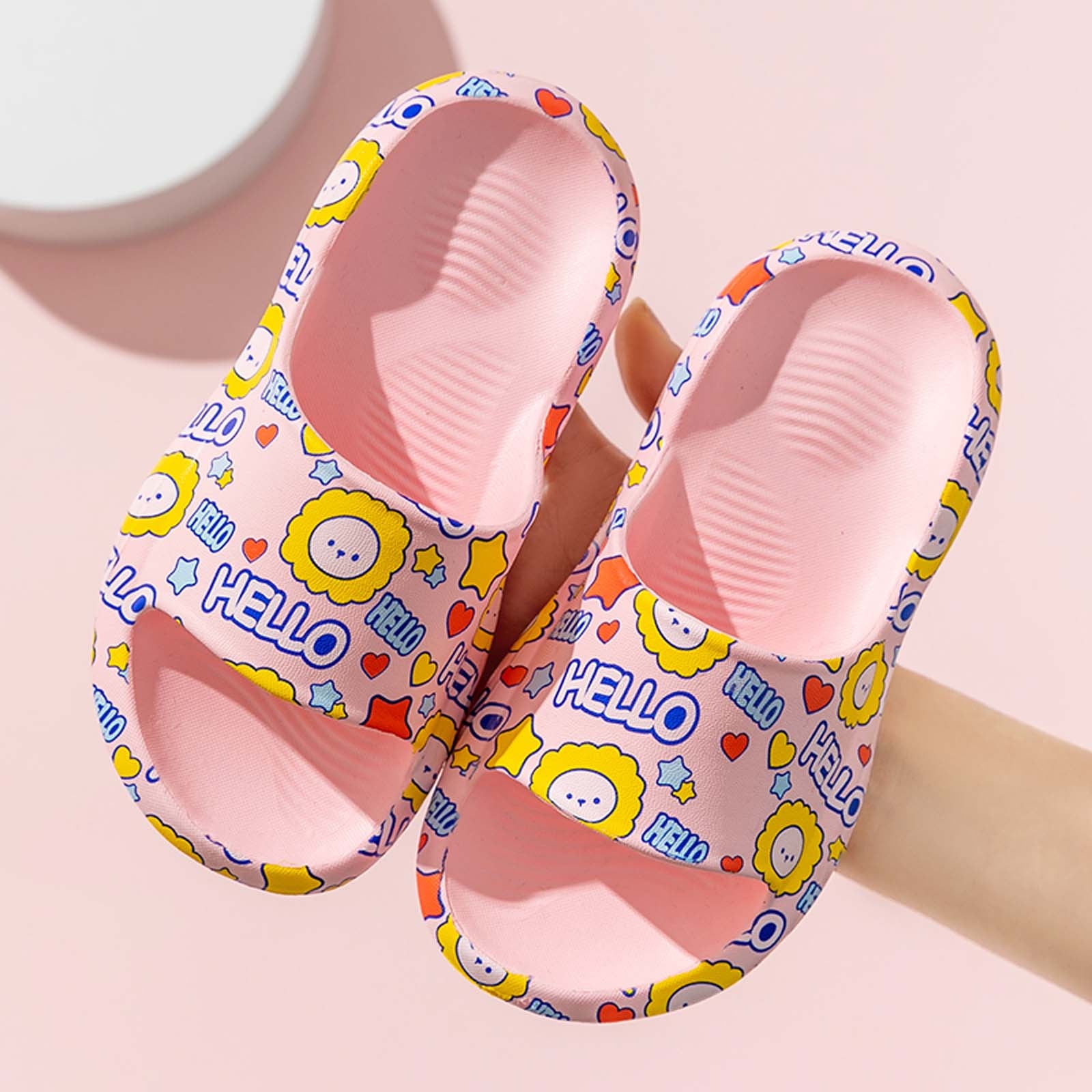 LoyisViDion Toddler Shoes Clearance Toddler Boys Girls Beach Shoes Pool Slides Sandals House