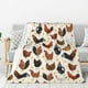 thumbnail image 1 of Manta con estampado de gallos y pollos para todas las estaciones, ultra suave y cálida manta de forro polar para el hogar, cama, sofá, sillón, viajes al aire libre, camping, 60 x 50 pulgadas, 1 of 8