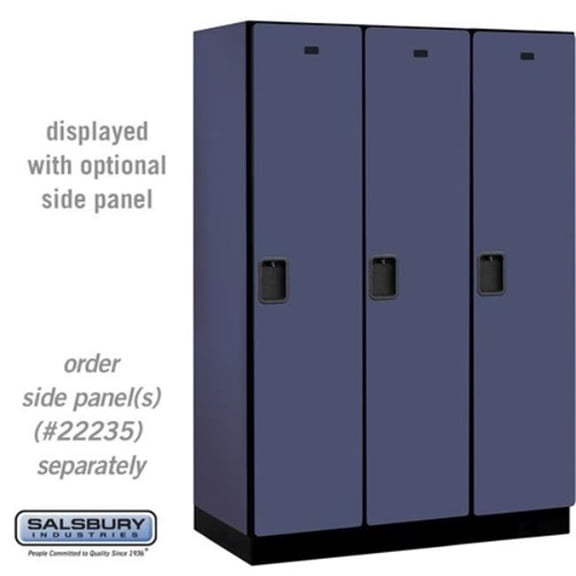 Salsbury Industries 18-21361BLU 18 in. Wide Single Tier Designer Wood Locker, Blue - 3 x 6 ft. x 21 in.