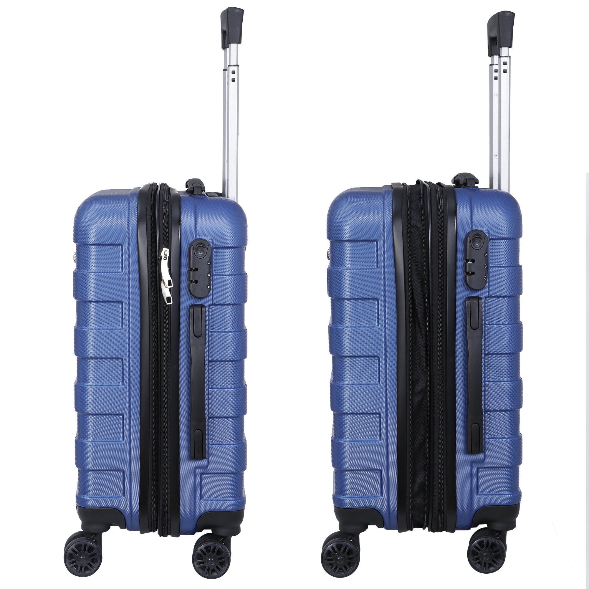 HomGarden 22-inch Carry on Luggage Hardside Expandable Travel Suitcase Spinner TSA Lock Blue