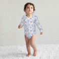 thumbnail image 4 of Xecao Floral Butterfly Print Baby unisex-baby Cotton Long-sleeve Bodysuits-6 Months, 4 of 6