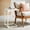 Cream White, variant on LEDREM 2-Pack C-Shaped End Tables - Slim Sofa Side Tables, 24.4" Height, Steel Frame, Ebonized Oak and Black