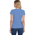 thumbnail image 3 of Gildan Women's Heavy Cotton T-Shirt, Short Sleeve Crewneck Classic Fit Tee, Carolina Blue, Size-2XL, 3 of 5