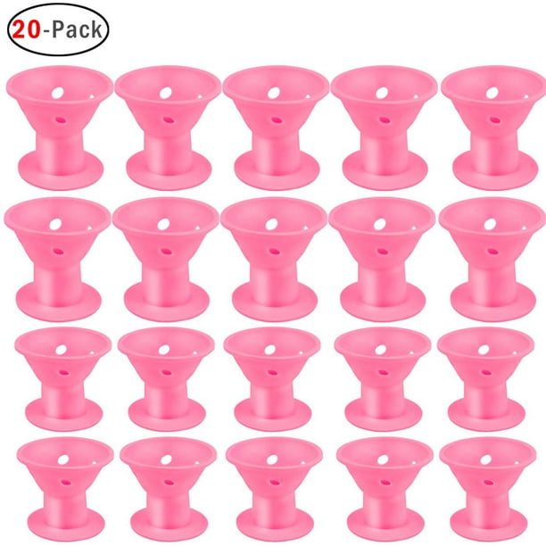 20 Pack Magic Silicone Hair Curlers Rollers No Clip Hair Style Rollers Soft Magic Diy Curling Hairstyle Tools Hair Accessories Walmart Com Walmart Com