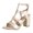 1White, variant on Women's Block Heeled Sandals Vintage Pattern Leather Caged Heels Open Toe Thin Sole Wedding Elegant Bride Dress Shoes White Size 8.5