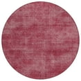thumbnail image 2 of HomeRoots 598814 8 ft. Red Round Washable Indoor & Outdoor Area Rug, 2 of 5