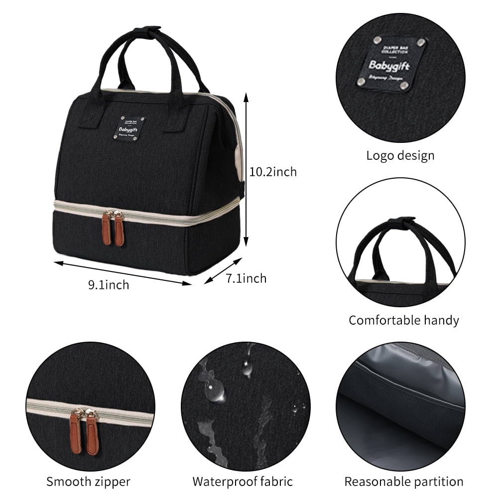 Breast Pump Backpack - Insulation Lunch Bag Diaper Bag Portable Mommy Bag with Double Layer for Women Women