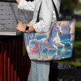 thumbnail image 7 of Kdxio Dolphin Rainbow Horse for Beach Bag for Women Large Beach Tote Bag Waterproof Sandproof Swim Bag with Zipper Pockets Beach Vacation Travel, 7 of 7