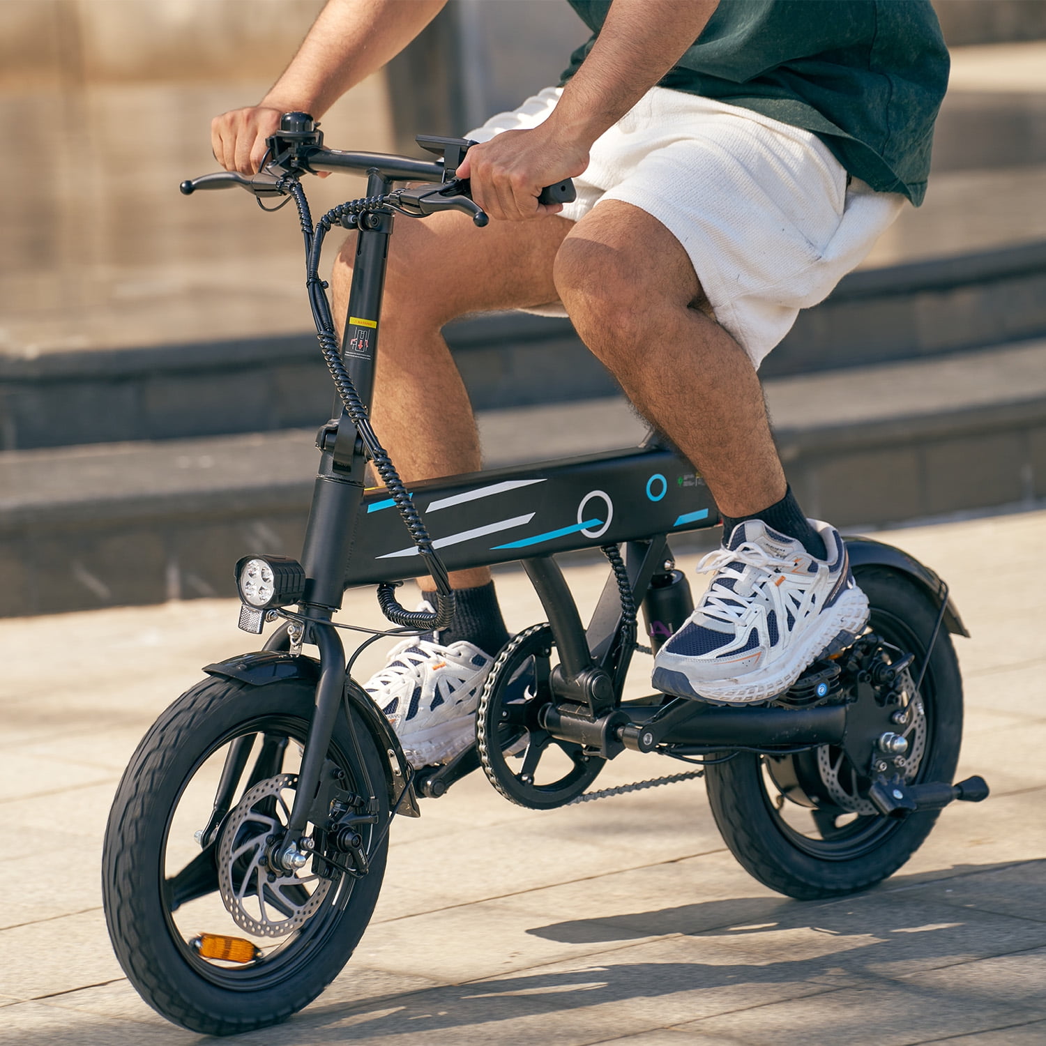 iSinwheel 14" Foldable Electric Bicycle for Adults,500W 42V 10Ah Electric Bike,LCD,20MPH Commuter E Bike for Teen