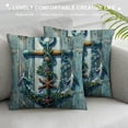 thumbnail image 3 of Orinice  Anchor Throw Pillow Cover Rustic Wood Plank Nautical Theme Marine Ornament Decorative Pillow Case Home Decor Square Pillowcase White, 3 of 5