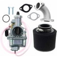 thumbnail image 2 of Kit de carburador Apuakthei VM22 de 26 mm para tubo de admisión de motocicletas todoterreno Mikuni de 110 cc, 125 cc y 140 cc Lifan YX, modelo: plateado RUIOIU, 2 of 5