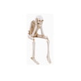 thumbnail image 2 of Japceit 7.9In Sitting Skeleton Figurines, 3 Styles Resin Statues, Spooky Skull Decor, Halloween Ornaments, Gothic Home Desk Shelf Decor, Cute Skeleton Accent, 2 of 7