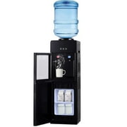LUVCMFT 5 Gallon Water Dispenser Hot & Cold Water Cooler Top Loading Water Dispenser with Storage Cabinet for Home Office Use, Black