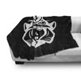 thumbnail image 3 of Japanese Soft Flannel Fleece Blanket, Traditional Martial Art Themed East Medieval Culture Design Monochrome Motif, Cozy Plush for Indoor and Outdoor Use, 70" x 90", White and Black, by Ambesonne, 3 of 6