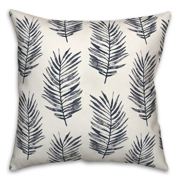 Creative Products Blue Fern Pattern 18x18 Indoor / Outdoor Pillow