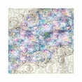 thumbnail image 1 of Flower Decorative Napkins Set of 4, Colorful Hydrangeas Romantic Baroque Swirls Art Nouveau Inspired Design Print, Silky Satin Fabric for Brunch Dinner Party, 18", Lilac and Cream, by Ambesonne, 1 of 2