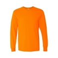 thumbnail image 3 of Hi-Vis Adult Long Sleeve T-Shirt, Gildan Safety Orange Workwear 50/50 cotton/polyester Tee 5.3oz, S, 3 of 5