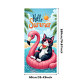 thumbnail image 2 of Summer Theme Banner Hello Summer Cat Design Inflatable Flamingo Illustration for Beach Party Outdoor Decoration Vacation Fun, 2 of 7
