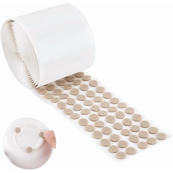 1000pcs Self Adhesive Felt Pads Cabinet Door Bumpers 10mm Small Beige Felt Bumpers 2mm Thin Dots Cabinet Door Protector Stopper