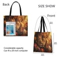 thumbnail image 3 of Canvas Tote Bag for Women Girls Design Print Lions in Flowers Tote, 3 of 8