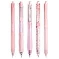 thumbnail image 2 of Clearance 5 Count Pastel Gel Ink Pen Set, Cute Note Taking 0.5mm Fine Point, Retractable Black Ink Pens for Journaling, Aesthetic Office Supplies, Nurse Pens (Light Pink), 2 of 6