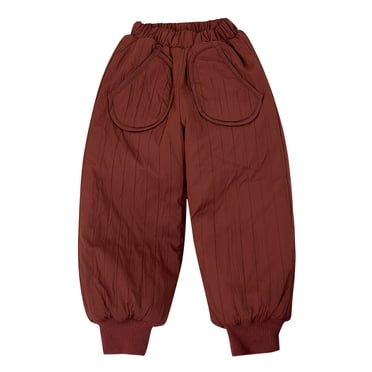 Ruyang Toddler Boys Girls Cotton Padded Trousers Elastic Waist Snow Pants Kids Quilted Warm Thick Snowpants for Snowboarding