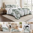 thumbnail image 6 of Queen Quilt Set 90''x96'', Green Botanical Lightweight Summer Bedspread Coverlet Set with 2 Pillow Shams, Watercolor Tree Breathable All Season Quilt Bedding for Bedroom/Guest Room, 6 of 9