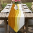 thumbnail image 6 of Ombre Orange Waves Table Runner Linen Burlap Table Runner 70 Inches Long Abstract Art Gradient Modern Dresser Scarves for Kitchen Island Coffee Dining Room Party Wedding Banquet Holiday Decor 13"x70", 6 of 8