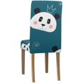 thumbnail image 4 of ABPHQTO Patrones de Panda funda protectora para silla elástica funda de asiento para comedor Hotel boda fiesta conjunto de 4, 4 of 4