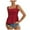Wine, variant on Hfyihgf Ruffle Smocked Tank Tops for Women Summer Square Neck Sleeveless Tops Tie Shoulder Spaghetti Strap Blouse Babydoll Peplum Cami Shirts(Wine,S)
