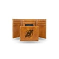 thumbnail image 1 of New Jersey Devils  Laser Engraved Brown Trifold Wallet, 1 of 8