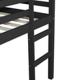 thumbnail image 6 of Miniyam Wood Twin Size Loft Bed for Kids, Space-Saving Design, Black, 6 of 7