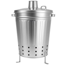 Galvanized Steel Outdoor Garden Waste Incinerator with Lid Ventilation Holes  & Legs