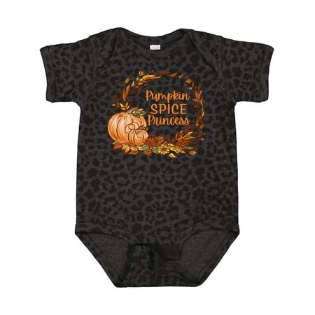 

Inktastic Pumpkin Spice Princess with Autumn Leaves Gift Baby Boy or Baby Girl Bodysuit