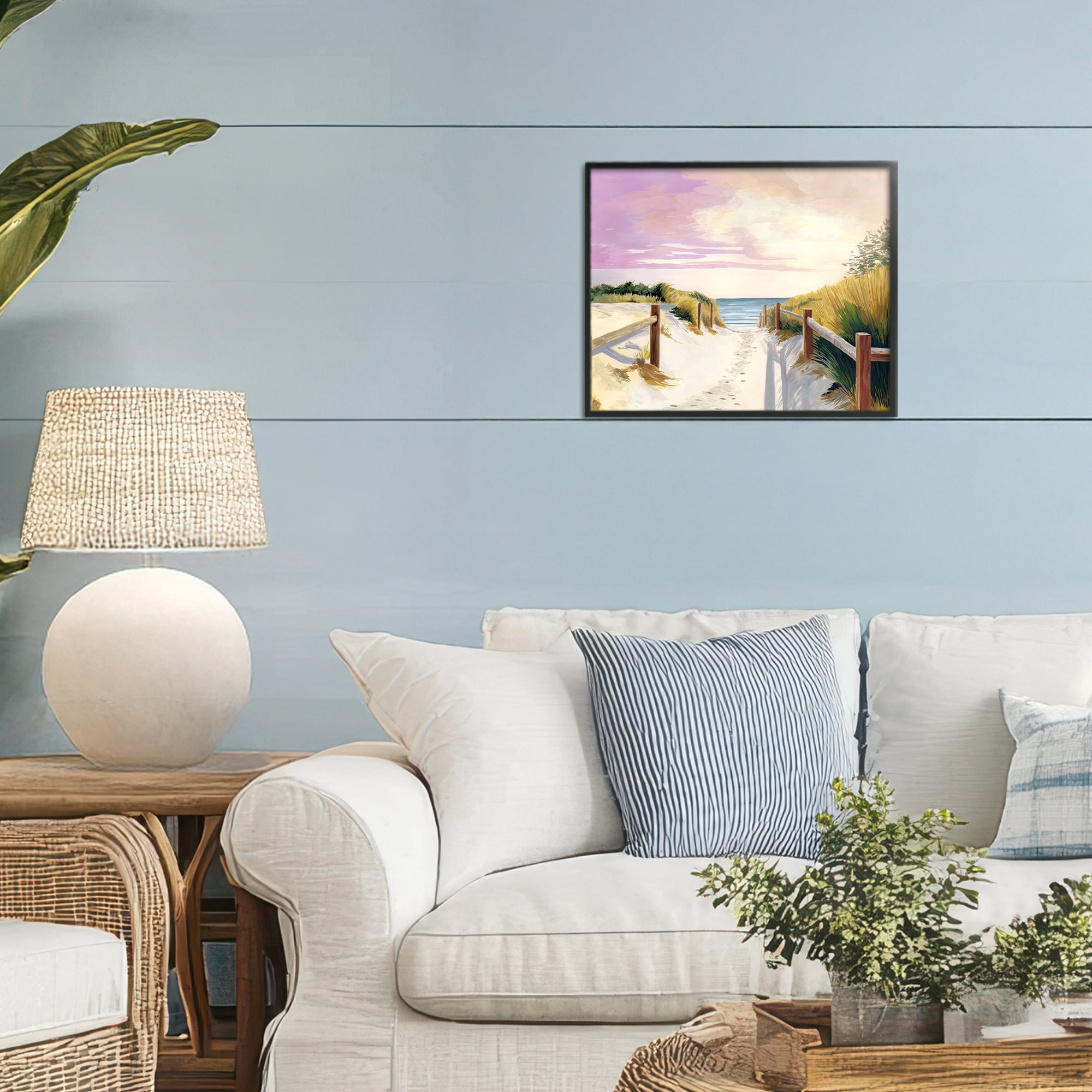 Cottesloe Beach Pathway Black Framed Giclee Art, design by Courtney Haley