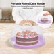 thumbnail image 3 of Portador redondo grande para pasteles, soporte multiusos para pasteles de 10", caja de almacenamiento portátil para cupcakes con asa plegable, recipiente transparente para postres, frutas, productos h, 3 of 5