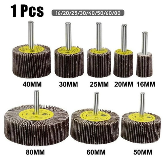 16-80Mm 80 Grit Sandpaper Flap Wheel Disc Abrasive Grinding Wheel Dremels Accessories Sanding Grinding Polishing Tools For Drill 20Mm Smile Home