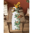 thumbnail image 4 of Tropical Leaves Summer Burlap Cotton Table Runner 13x48 Inches Long, Watercolor Floral Green Leaf Farmhouse Table Runners, Outdoor Dining Tablecloths Decor for Baby Shower/Party/Wedding, 4 of 6