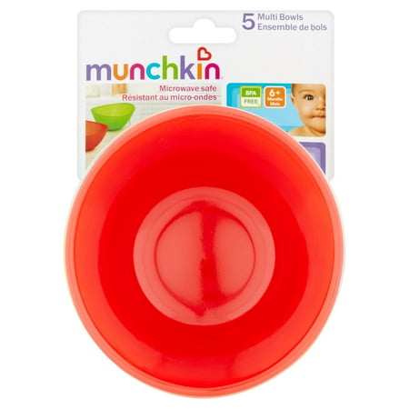 Orange Peel Cereal Bowls - Munchkin Multi Bowls, 5-Pack, BPA-Free