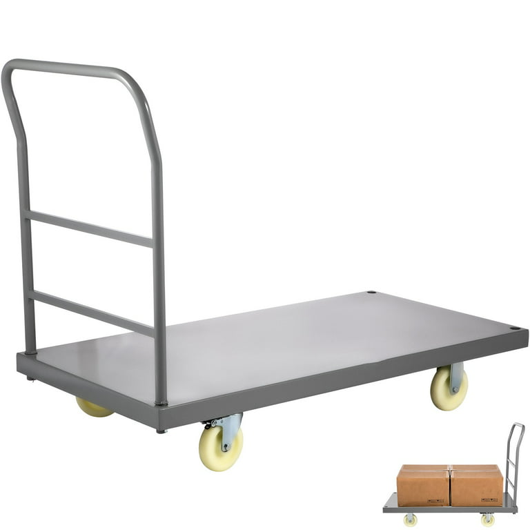 5Seconds™ Platform Cart Industrial Dolly Cart Heavy Duty 48” X 24” Platform  Truck Commercial Cart Flatbed Platform Cart with 2000lb Capacity, Moving