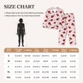 thumbnail image 3 of Fuzoiu Ladybugs And Flower Print Women's Long-Sleeved Pajama,Lounge Button Down Nightwear,Womens Notch Collar Pajama Set-X-Large, 3 of 6