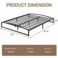 thumbnail image 3 of Garvee 10" Low Profile Queen Bed Frame - Heavy Duty Metal Platform, No Box Spring Needed, Noise-Free, Non-Slip, Easy Assembly, Black - Perfect for Queen Size Mattresses, 3 of 7