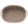 thumbnail image 3 of Decorative Coiled Rope Woven Baskets, Square Base Storage Bins for Closets, Cabinets, Rack, Shelves - (Mixed Brown, 13.0"x 9.8"x 4.7", Set of 2), 3 of 8