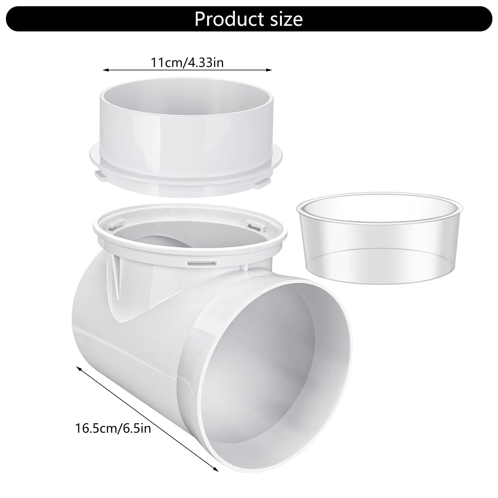 Dryer Vent Extension Set: 90 Degree Quick-Connect Elbow, Wall Mount & Detachable Hose Assembly