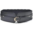 thumbnail image 1 of Wide Women's Belt, Elastic Belt With Golden Buckle, 1 of 5